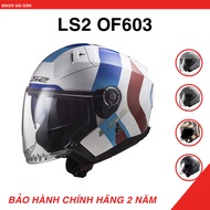 LS2 OF603 Infinity II 3/4 Double Goggles Helmet - Biker