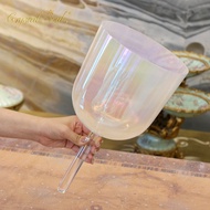 Crystal Soul 432Hz Light Pink Aurora Handheld Singing Bowl Nature's Frequency for Meditation Yoga So