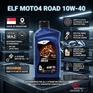 [100% ORI ELF] Elf Lubricant Moto 4 Road 10W-40 (1L) SEMI-SYN SEMI-SYNTHETIC 4-STROKE ENGINE OIL 4T 