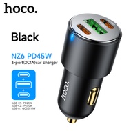 Hoco NZ6 PD45W Quick Charge 3.0 USB Car Charger สำหรับ Xiaomi Huawei Samsung 3พอร์ต (2C1A) Car Char