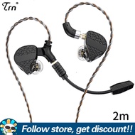 TRN Mars Gaming Earphones With Detachable Microphone Triple Hybrid 1DD+1BA+1Vibration Driver Headpho