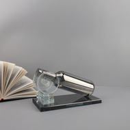 Nordic Creative Soot Crystal Sparkling Wine Bottle Decoration Entrance Living Room Wine Cabinet Offi