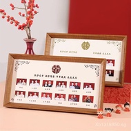 Newlywed Multi-Grid 10th Anniversary Gift for Wife, Tabletop Golden Wedding Record Frame, Commemorat