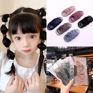 100 Pieces/pack Women's Rubber Bands/Korean Elastic Hair Bands/minimalist Solid Color Popular Hair Bands Hair Accessories
