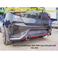 PERODUA MYVI 2022 DRIVE68 DRIVE 68 ABS BODYKIT SKIRTING WITH PAINT