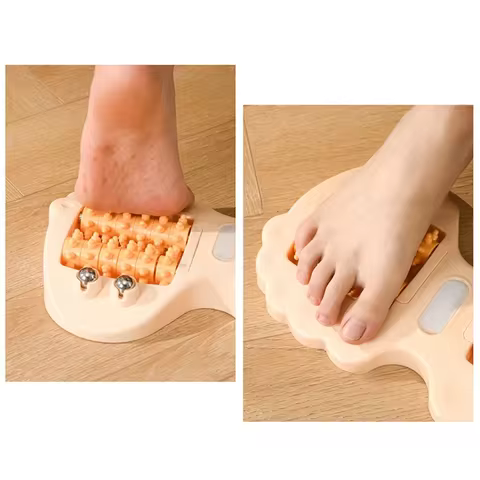 Dual Foot Massager magnetic Beads Roller Foot Acupoint Massage Anti-slip Relief Plantar Fasciitis Pa