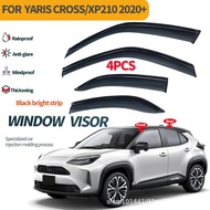 belook สำหรับ YARIS CROSS Xp210 2020 แผ่นบังลมหน้าต่าง อุปกรณ์ตกแต่ง ติดตั้งง่าย B6T9Hตัวตัดโซ่ ใช้ง