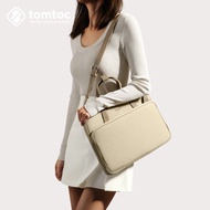 Tomtoc Ladies Computer Bag Portable Shoulder Bag Commuter Business Can Hold Apple macbook pro/air M2 Cool Sand Color 14inch