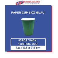 HIJAU Paper Cup 8 Oz Hot Hot Drink Paper Cup 8 Oz Green