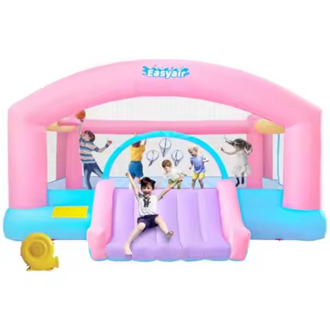Large Bounce House for Big 14.8 x 14.5 FT Inflatable Bouncer Jumper Slide with 650W Blower Basketbal