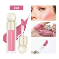 Lakerain ,,-Happy  Lakerain Krim Blush Lembut Tahan Lama Kalis Air Menghidrat Berkilau untuk Bibir &