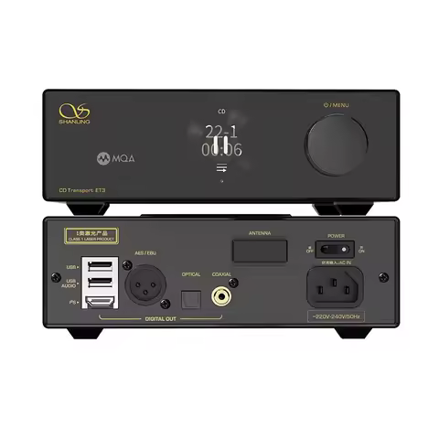 SHANLING ET3 HIFI CD Transport Player Full-Featured Digital Turntable Bluetooth 5.0 MOQ-CD MQA Full 