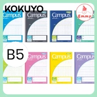 KOKUYO Campus Notebook B5 5mm Grid Lines 10mm Solid Lines for Various Uses 5 Color Pack