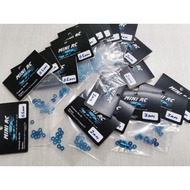 Aluminum shim light blue M3x6 0.5mm/1mm/2mm/3mm