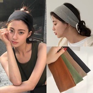 Gentle Woman Headband Band Knitted Solid Color Headband Soft Band Turban Head Accessories Band