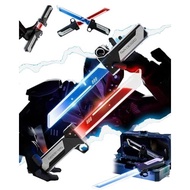 7 Color Cool Retractable Light saber Plug-in Luminous Sword Dual-sword Fusion Katana Creative Rotata