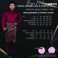 (Ready Stock) Baju Melayu Versa Aaron Aziz &amp; Syuk Jakel - Baju Raya 2021 - Baju Melayu Plus Size - Muslim Fasion
