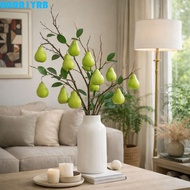 BARR1YRB Artificial Fig Branch, 5 Heads Plastic Fig Tree Branch, Reusable with Leaves Handmade Real 