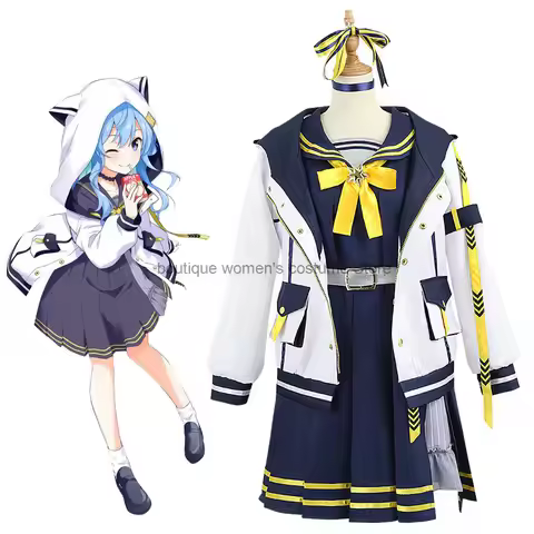 Game Dress Suisei Hoshimachi Cosplay Costume Holo Hololive Vtuber Suisui Suicopath Meteor Cloak Hood