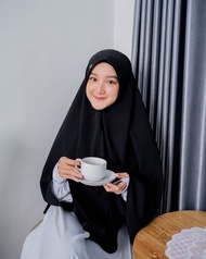 Arafa Hijab - Khimar DHYANDA L | Jilbab Instant Syari Pet Antem | Kerudung Langsung Bahan Wolfis Premium