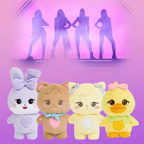 Kpop BORN PINK World Tour Official Plush Dolls - Jennie Lisa Rose Jisoo Stuffed Toys Kawaii Soft Qua