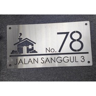 Modern House Number Plate Stainless steel 304 House number plate (Fully Customized)