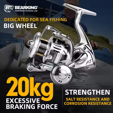 Bearking Saltwater Water Proof Spinning Reel Max Drag 20kg 1000-6000 9+1BB Spinning Fishing Reel Car