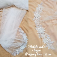 veil nikah,veil pengantin,veil lace nikah,veil nikah sulam,veil pengantin off white