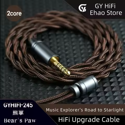 GY HiFi-245 Bear's Paw 2-Core-Core Upgrade IEM Cable 3.5/2.5/4.4 mm mmcx/2pin/ie900/n5005 For F1 Dio