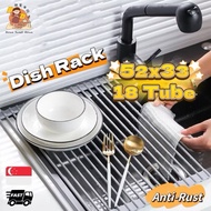 [SG] Dish Drying Rack ❤️ Roll Up Dish Drying Rack Over The Sink Dish Drying Rack