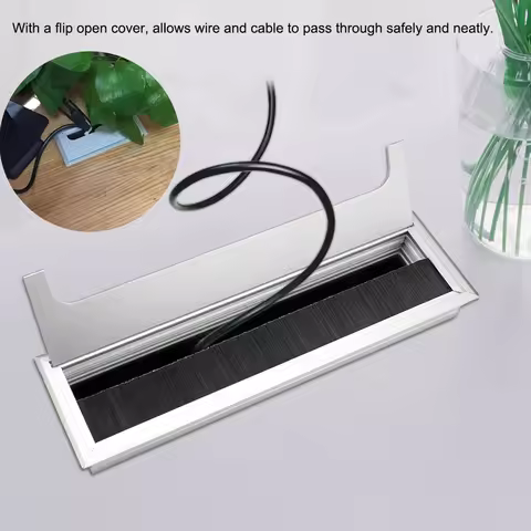 Aluminium Cable Outlet Desk Wire Outlet Cable Outlet Aluminium Desk Computer Wire Cable Tidy Outlet 