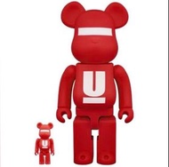 預訂🐻undercover 紅色logo  Bearbrick BE＠RBRICK UNDERCOVER LOGO RED 400% 1000%