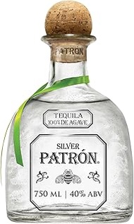 PATRÓN Silver Premium Tequila, 75cl / 750ml, 40% ABV, Made from the Finest 100% Weber Blue Agave, Ha