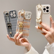 For Xiaomi Mi 13 5G 13 Pro 5G Mi 14 5G Mi 14 Pro 5G Redmi Note 12 Pro 5G Note 13 Pro 5G Fashionable woven mobile phone case with bear wristband protective cover is popular