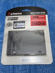 100% 全新原封 Kingston A400 240GB SSD （保養到 2027/10/10）