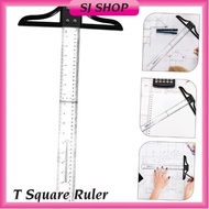 T-Square Ruler 23" (60cm) | Super Clear Transparent T Shape Ruler | T Ruler | T Square | Pembaris T 