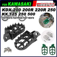 ที่พักเท้าคันเหยียบเท้าที่รองเท้ารถมอเตอร์ไซด์ IVPQV สำหรับ KAWASAKI KDX200 KDX220 KDX250 KX125 KX25