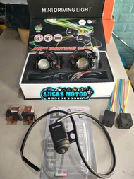 MINI DRIVING LIGHT MSM V6 ( 1SET ) W/ SWITCH AND RELAY READY TO INSTALL