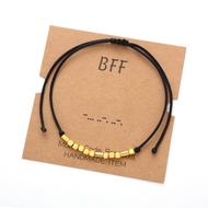 Morse Code Bracelets for Women Men - Inspirational Morse Code Beads with Cord Handmade Wrap Bracelet