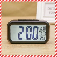 其他品牌 - 黑色 簡約多功能大螢幕電子鬧鐘 Alarm Clock LED時鐘 溫度計 數字鐘 光控聰明鐘 電子鐘 電子時鐘 夜燈 發光