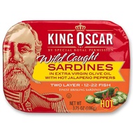 King Oscar Sardines In Olive Oil with Jalapeno Chili 106g-with 106g Brand