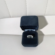 Tiffany蒂芙尼 Bubble Ring系列 PT950鉑金雙排鑽戒指，51碼