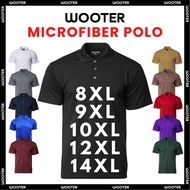 (8XL-14XL) WOOTER Plus Size Microfiber Polo T Shirt Baju Lelaki Berkolar Plus Size Lengan Pendek