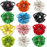 50/100Pc Maliit Na Aso Na Puppy Accessories Bowties Na May Color Rhinestones Adjustable Dog Collar