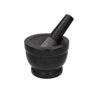 Kakoe Kitchen - Granite Mortar and Pestle Set - Natural Stone Granite Mortar