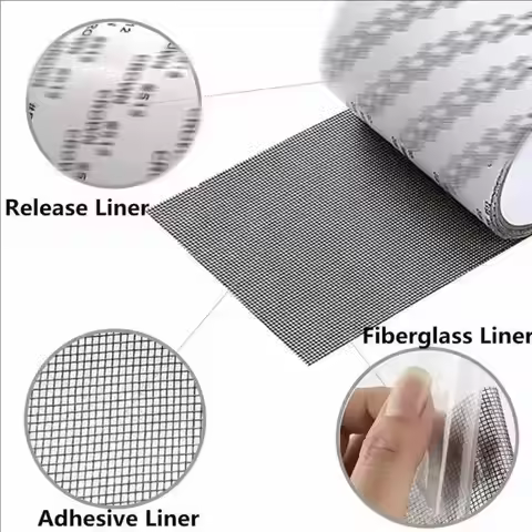 Window Screen Repair Tape Self Adhesive Mesh Tape Net Door Fix Patch Anti Insect Mosquito Mesh Broke