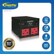 PowerPac Converter Transformer 250W Heavy Duty Step Up &amp; Down Voltage 110V / 220V Voltage Regulator (ST250)