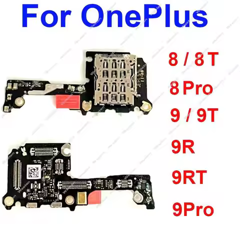 For Oneplus OnePlus 1+ 8 8Pro 8T 9 9Pro 9T 9R 9RT Sim Card Tray Reader Slot Socket Board Connector w