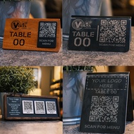 [SG Seller] Customized Engraved QR Code Standee for cafe restaurants bars outdoor Menu, karaoke, pro