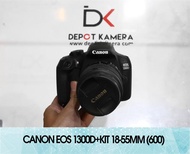 Second Kamera Canon EOS 1300D plus kit 18-55mm Kode 600